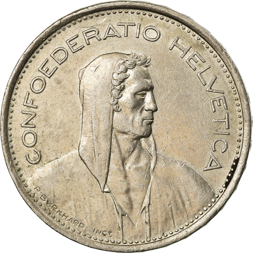 Coin, Switzerland, 5 Francs, 1968, Bern, EF(40-45), Copper-nickel, KM:40a.1
