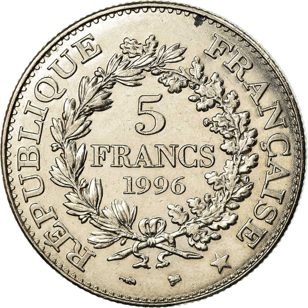 Münze, Frankreich, Hercule, 5 Francs, 1996, Paris, SS, Nickel, KM:1155