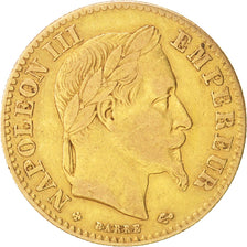 Frankreich, Napoleon III, 10 Francs, 1862, Strasbourg, VF(30-35), KM 800.2