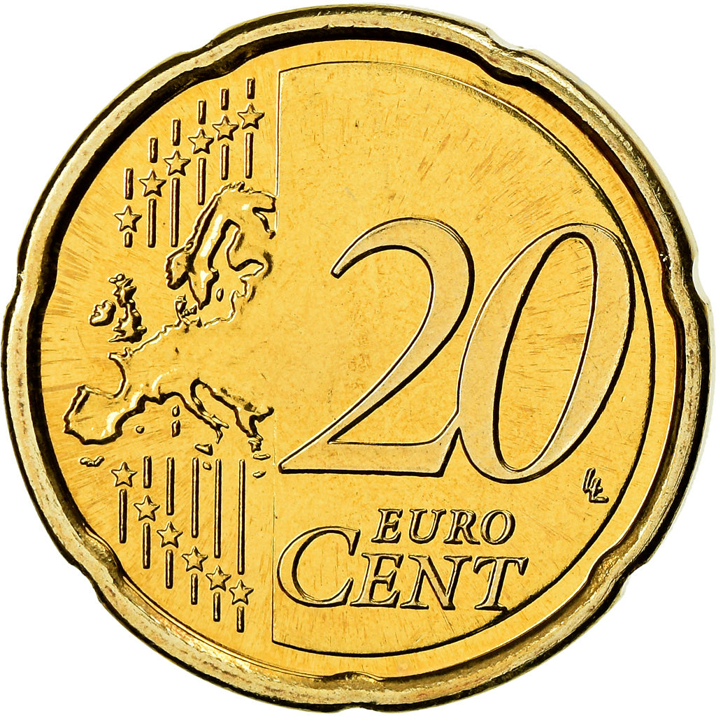 IRELAND REPUBLIC, 20 Euro Cent, 2011, BU, MS(65-70), Brass, KM:48