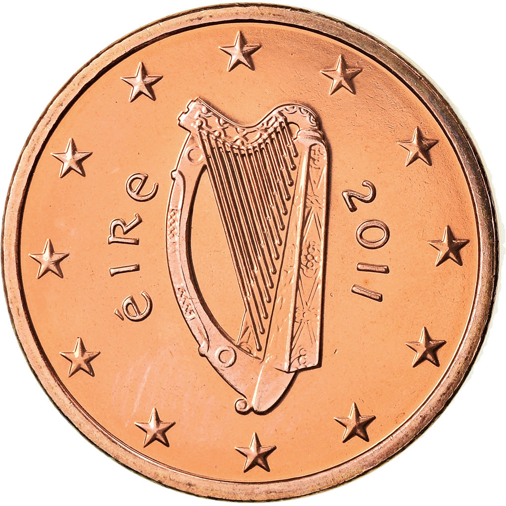 IRELAND REPUBLIC, 5 Euro Cent, 2011, BU, STGL, Copper Plated Steel, KM:34