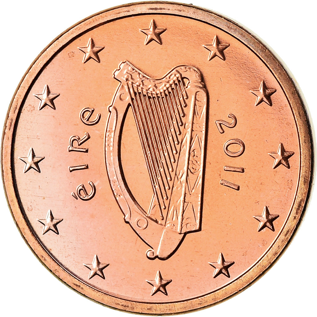 IRELAND REPUBLIC, Euro Cent, 2011, BU, STGL, Copper Plated Steel, KM:32