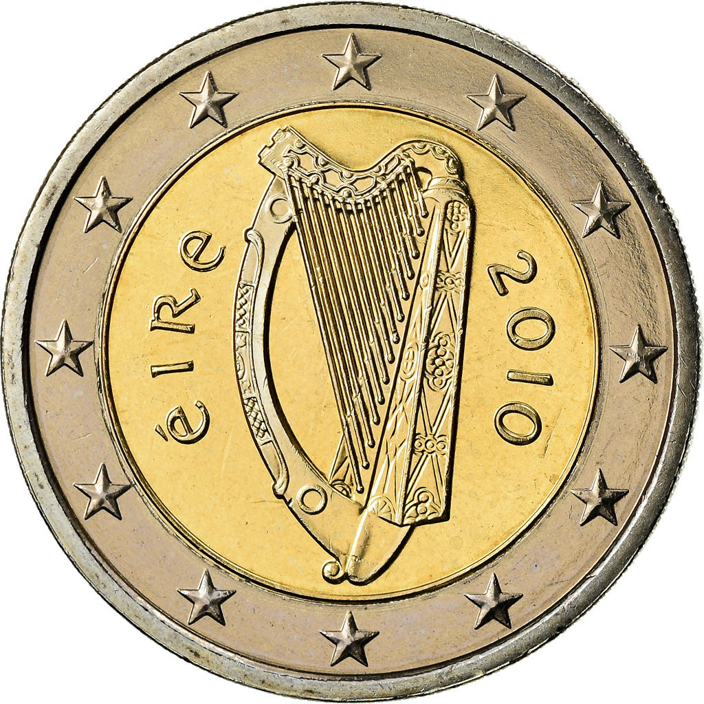 IRELAND REPUBLIC, 2 Euro, 2010, BU, MS(65-70), Bi-Metallic, KM:51