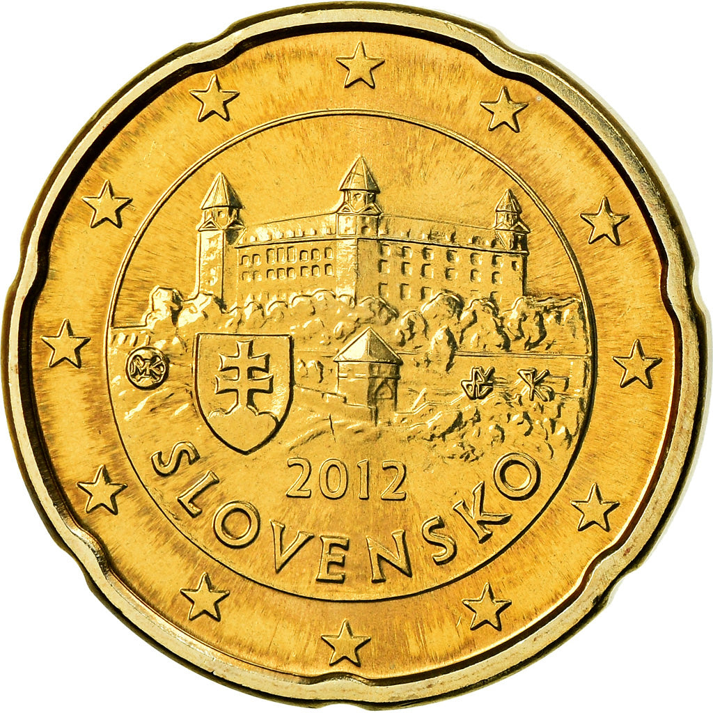 Slowakei, 20 Euro Cent, 2012, BU, STGL, Messing, KM:99