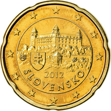 Slowakei, 20 Euro Cent, 2012, BU, STGL, Messing, KM:99