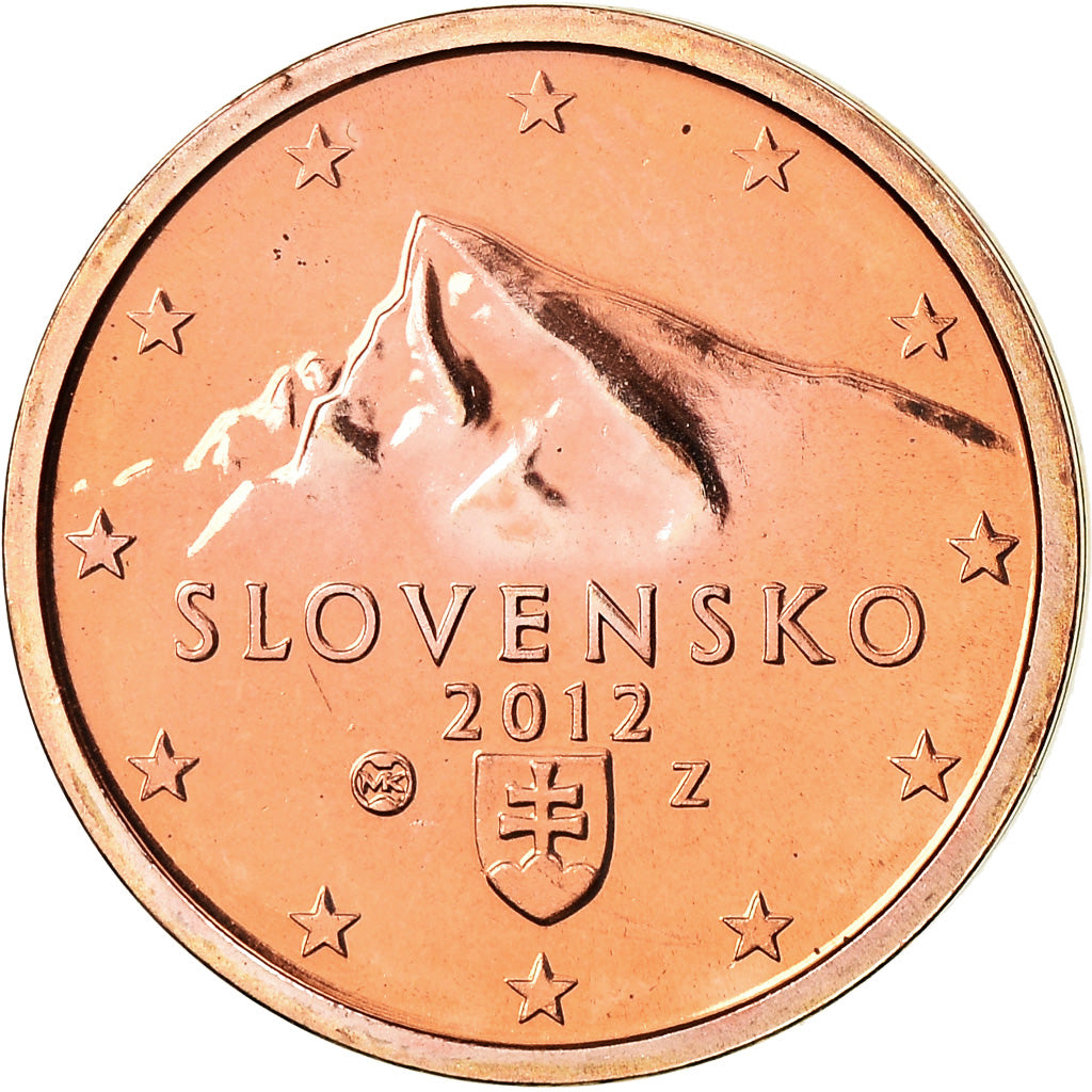 Slowakije, 2 Euro Cent, 2012, BU, FDC, Copper Plated Steel, KM:96