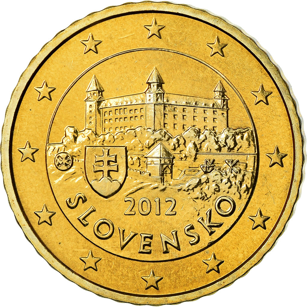 Slovakia, 50 Euro Cent, 2012, BU, MS(65-70), Brass, KM:100