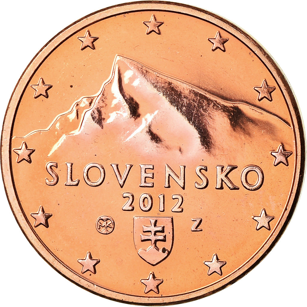 Slovakia, 5 Euro Cent, 2012, BU, MS(65-70), Copper Plated Steel, KM:97