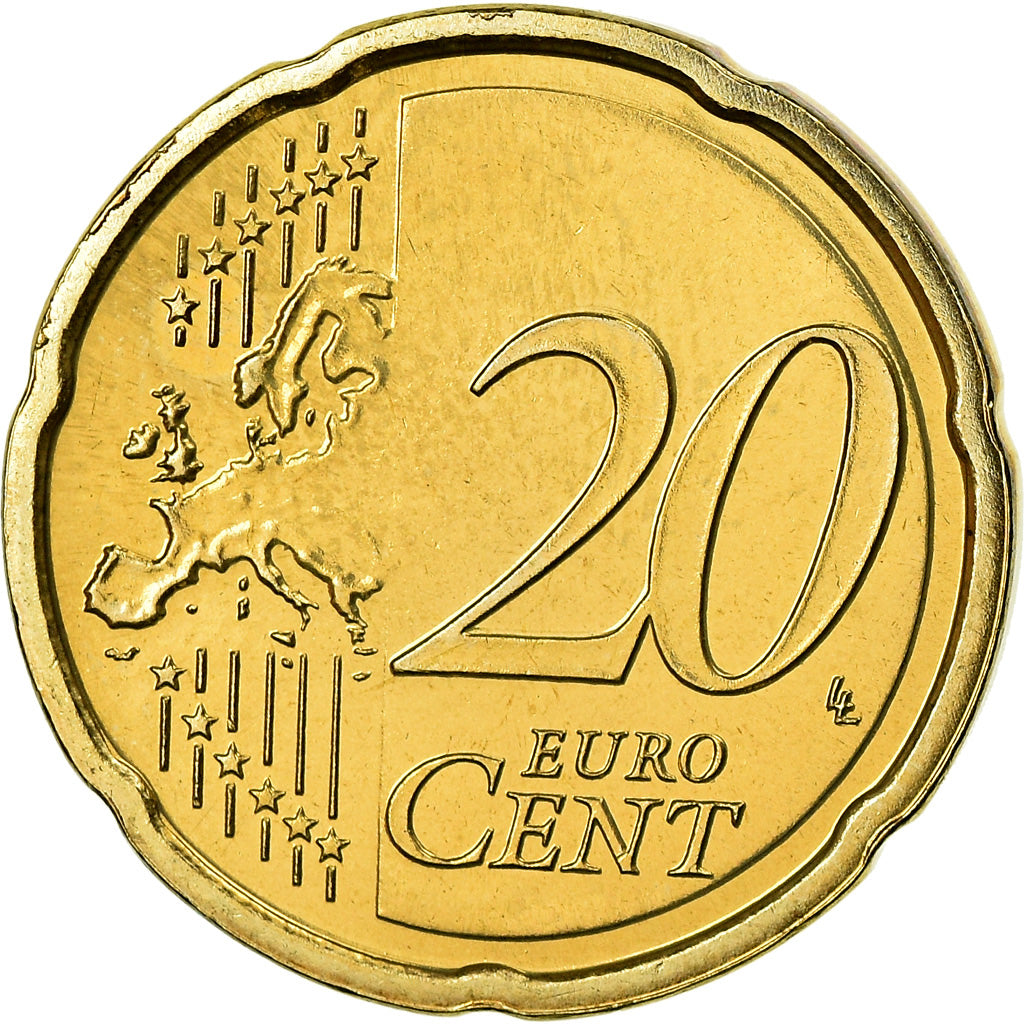 Netherlands, 20 Euro Cent, 2012, BU, MS(65-70), Brass, KM:269