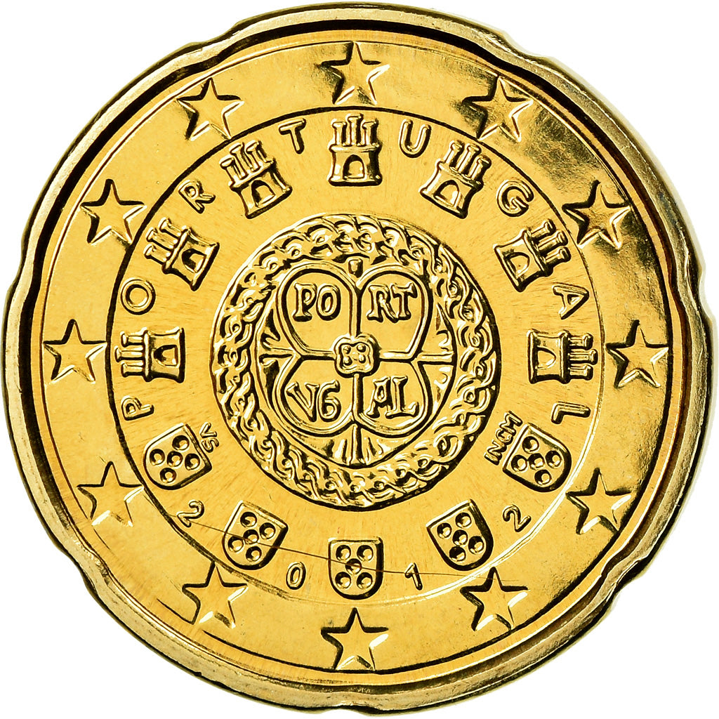 Portugal, 20 Euro Cent, 2012, BU, MS(65-70), Brass, KM:764