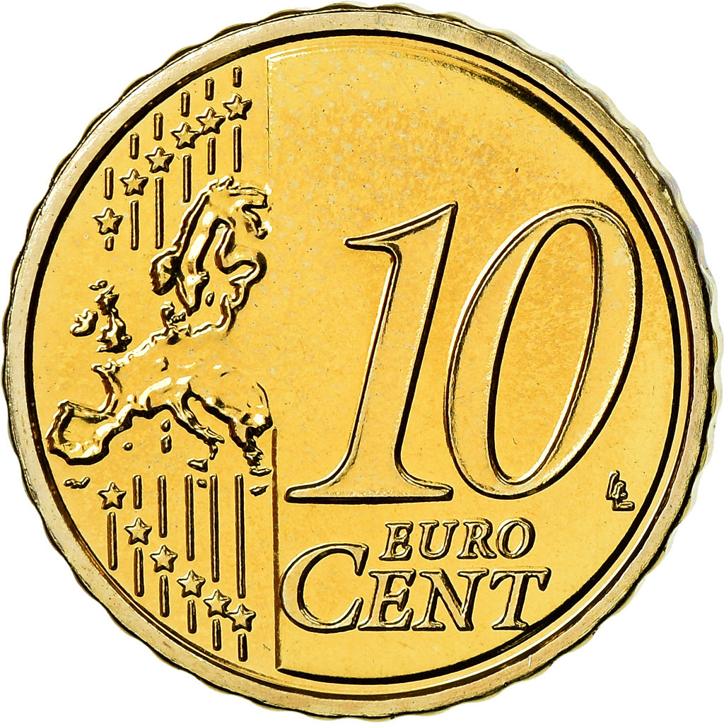 Portugal, 10 Euro Cent, 2012, BU, MS(65-70), Brass, KM:763