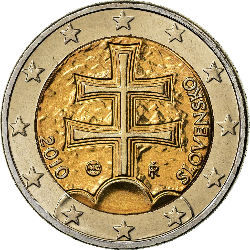 Slovakia, 2 Euro, 2010, BU, MS(65-70), Bi-Metallic, KM:102