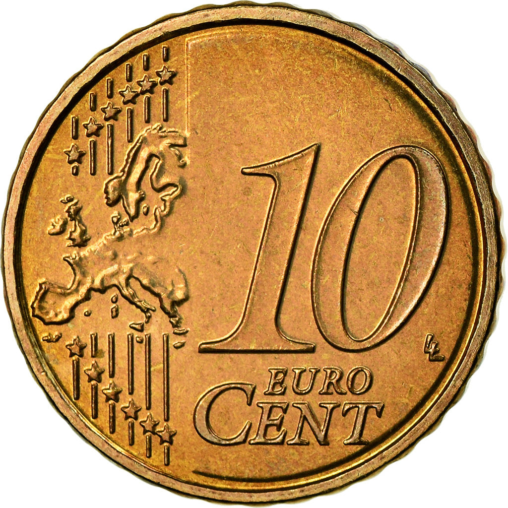 Slovakia, 10 Euro Cent, 2010, BU, MS(65-70), Brass, KM:98