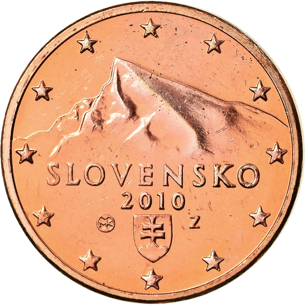 Slovakia, 5 Euro Cent, 2010, BU, MS(65-70), Copper Plated Steel, KM:97