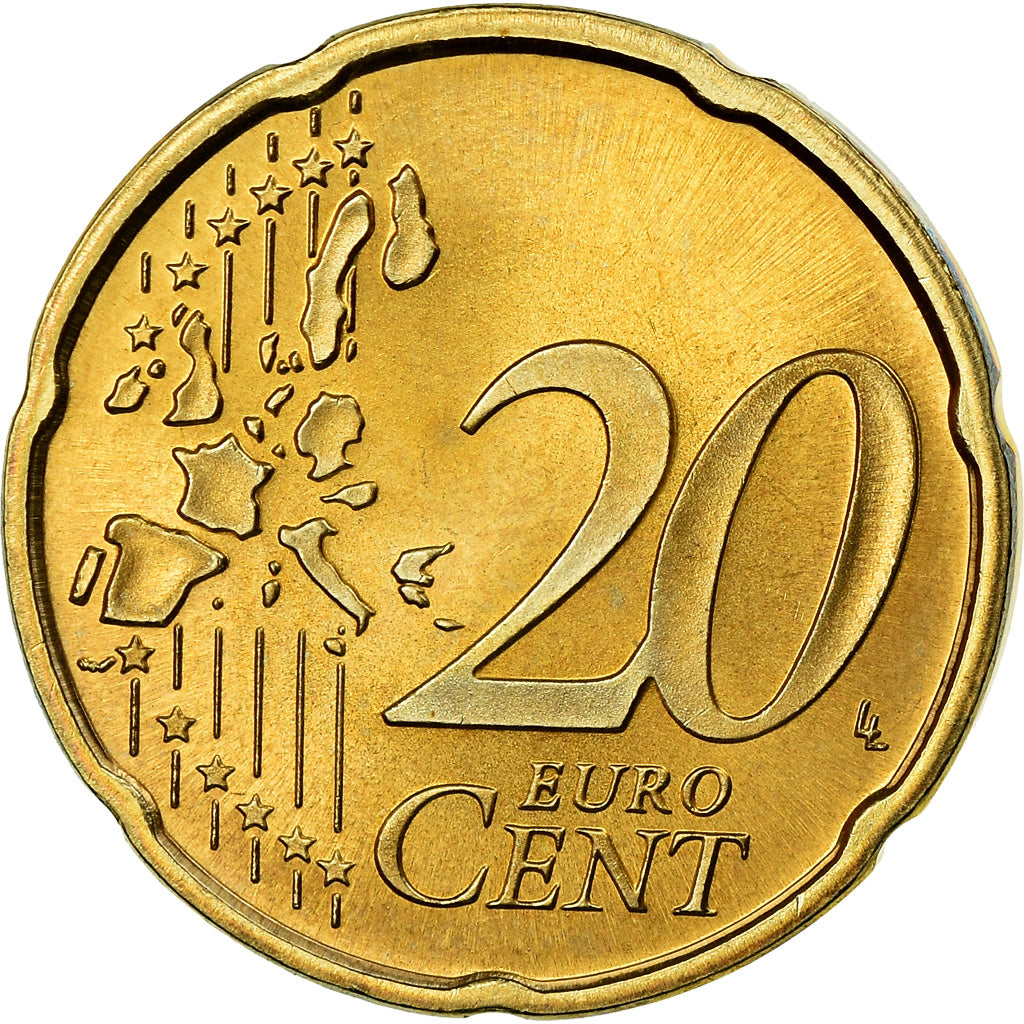 Bundesrepublik Deutschland, 20 Euro Cent, 2003, BU, STGL, Messing, KM:211