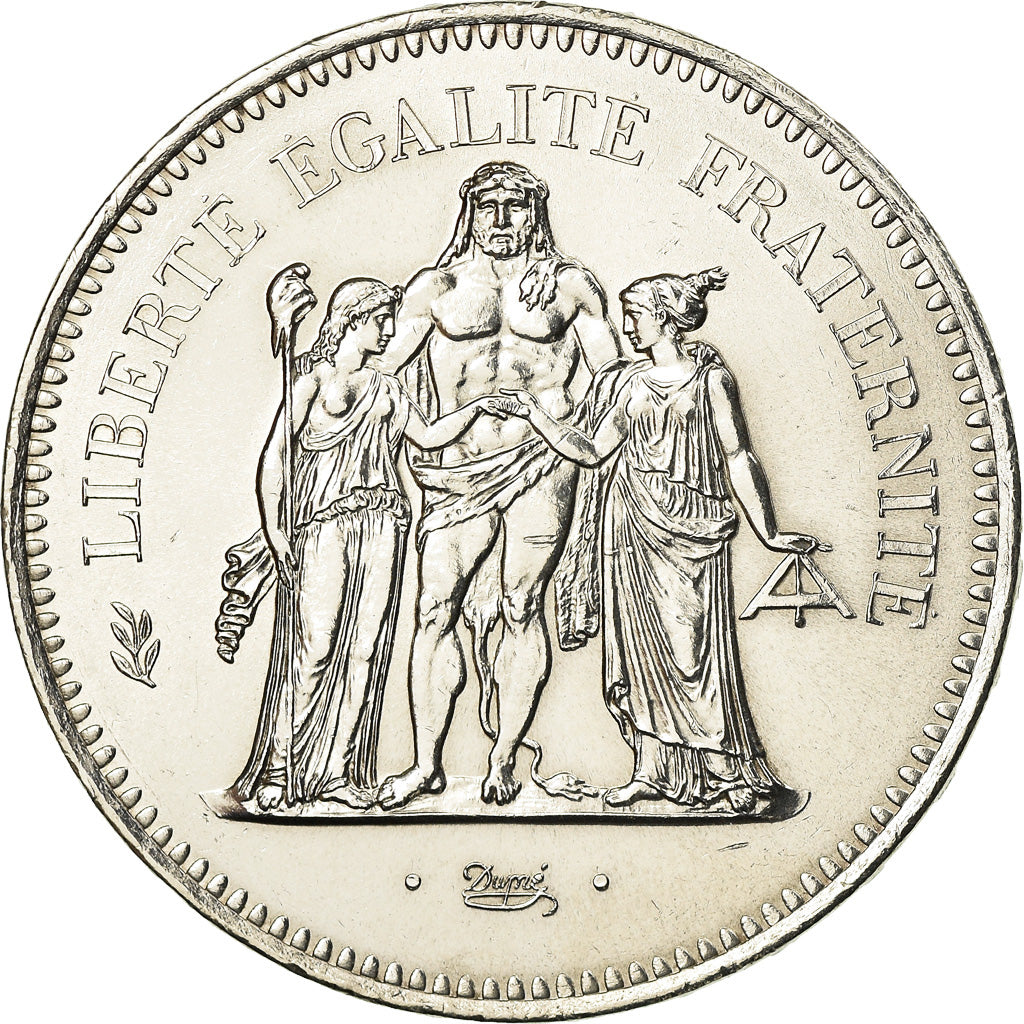Coin, France, Hercule, 50 Francs, 1976, Paris, FDC, MS(65-70), Silver, KM:941.1