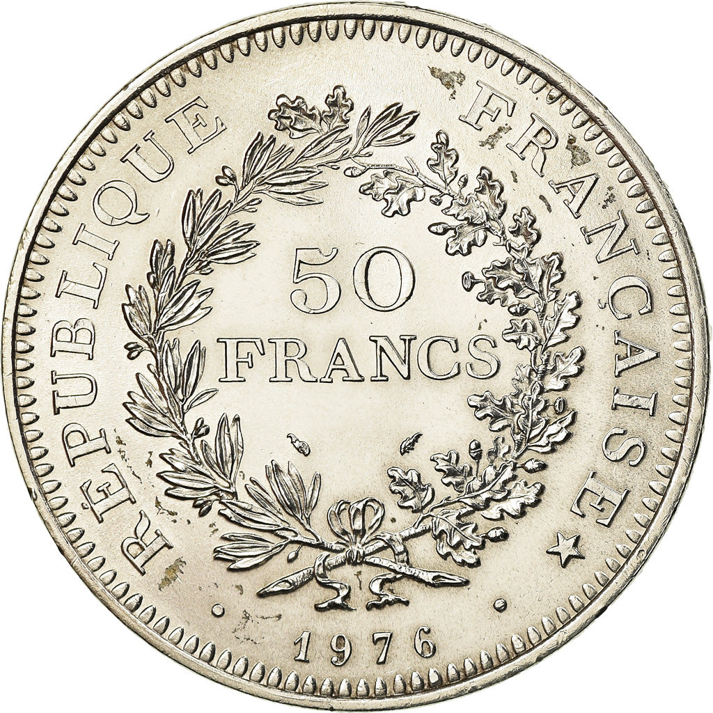 Coin, France, Hercule, 50 Francs, 1976, Paris, FDC, MS(65-70), Silver, KM:941.1