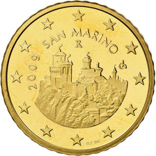 San Marino, 50 Euro Cent, 2009, BE, MS(65-70), Brass, KM:484