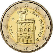 San Marino, 2 Euro, 2008, BE, MS(65-70), Bi-Metallic, KM:486