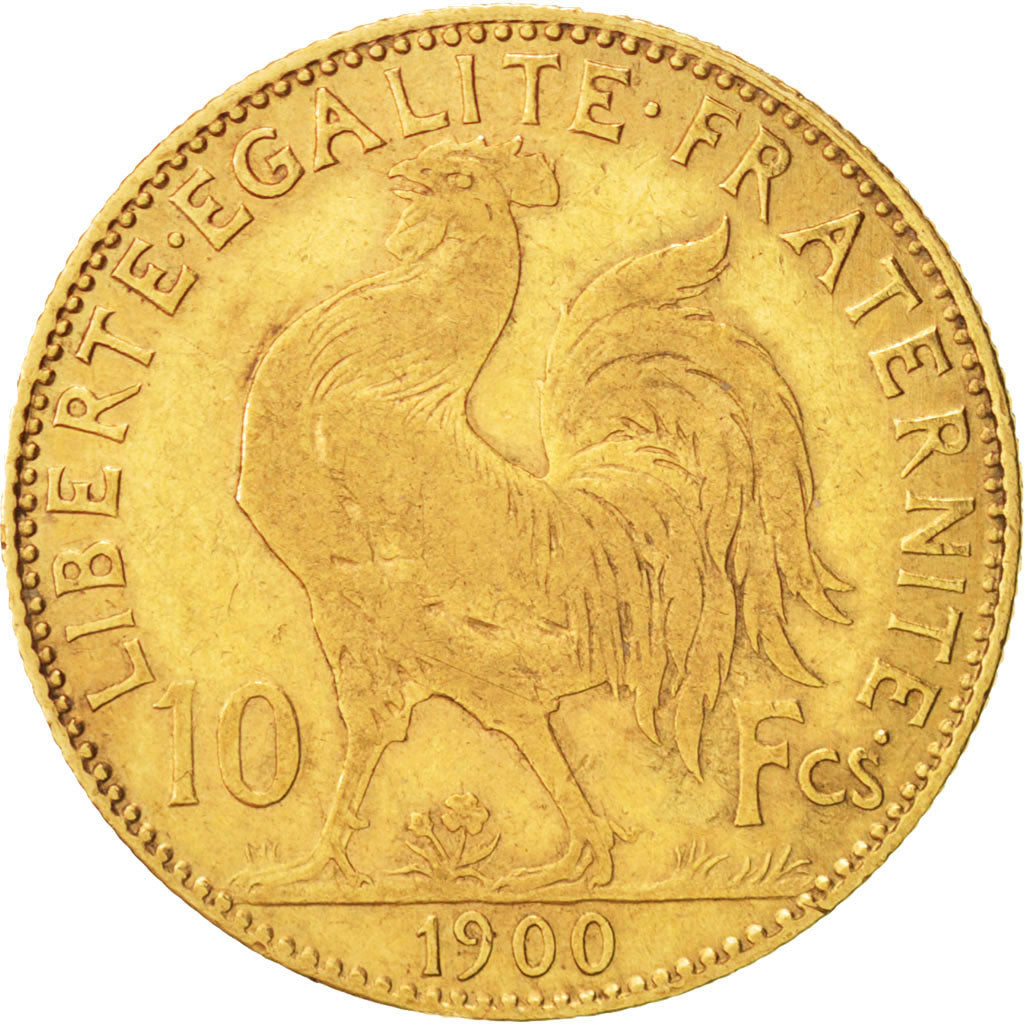 France, Marianne, 10 Francs, 1900, Paris, VF(30-35), Gold, KM:846, Gadoury:1017