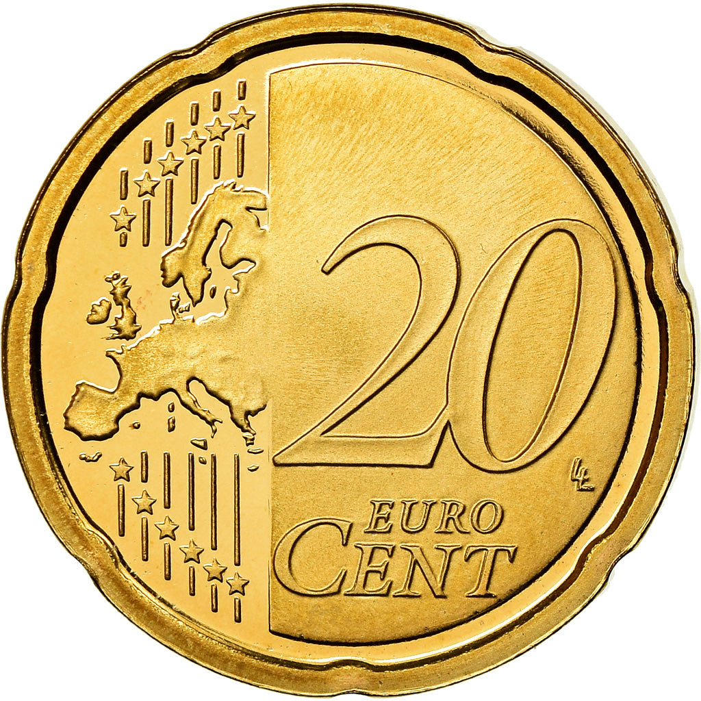 San Marino, 20 Euro Cent, 2008, BE, MS(65-70), Latão, KM:483