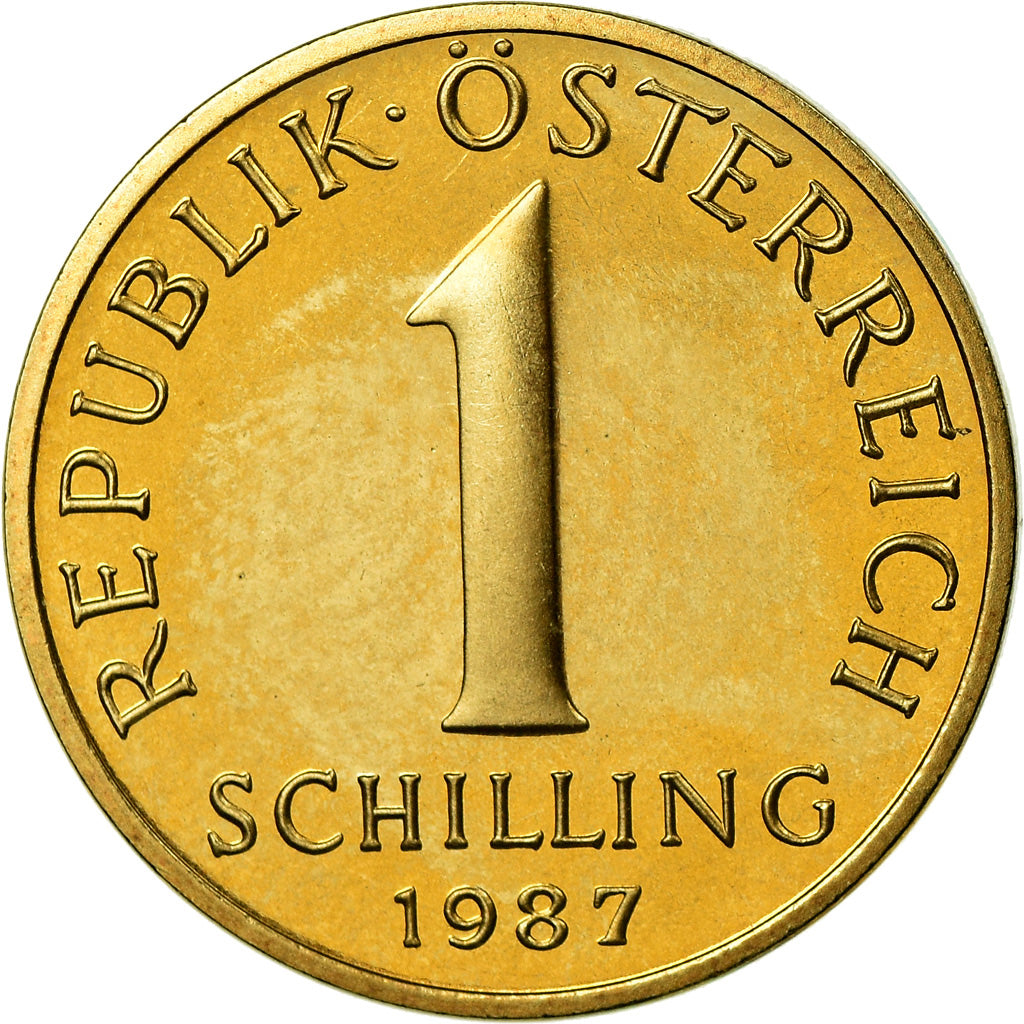 Austria, Schilling, 1987, BE, MS(65-70), Aluminum-Bronze, KM:2886