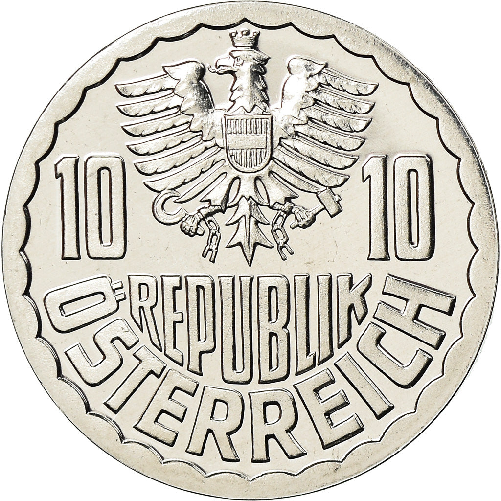 Coin, Austria, 10 Groschen, 1987, Vienna, BE, MS(65-70), Aluminum, KM:2878