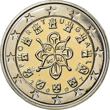 Portugal, 2 Euro, 2007, MS(63), Bi-Metallic, KM:747