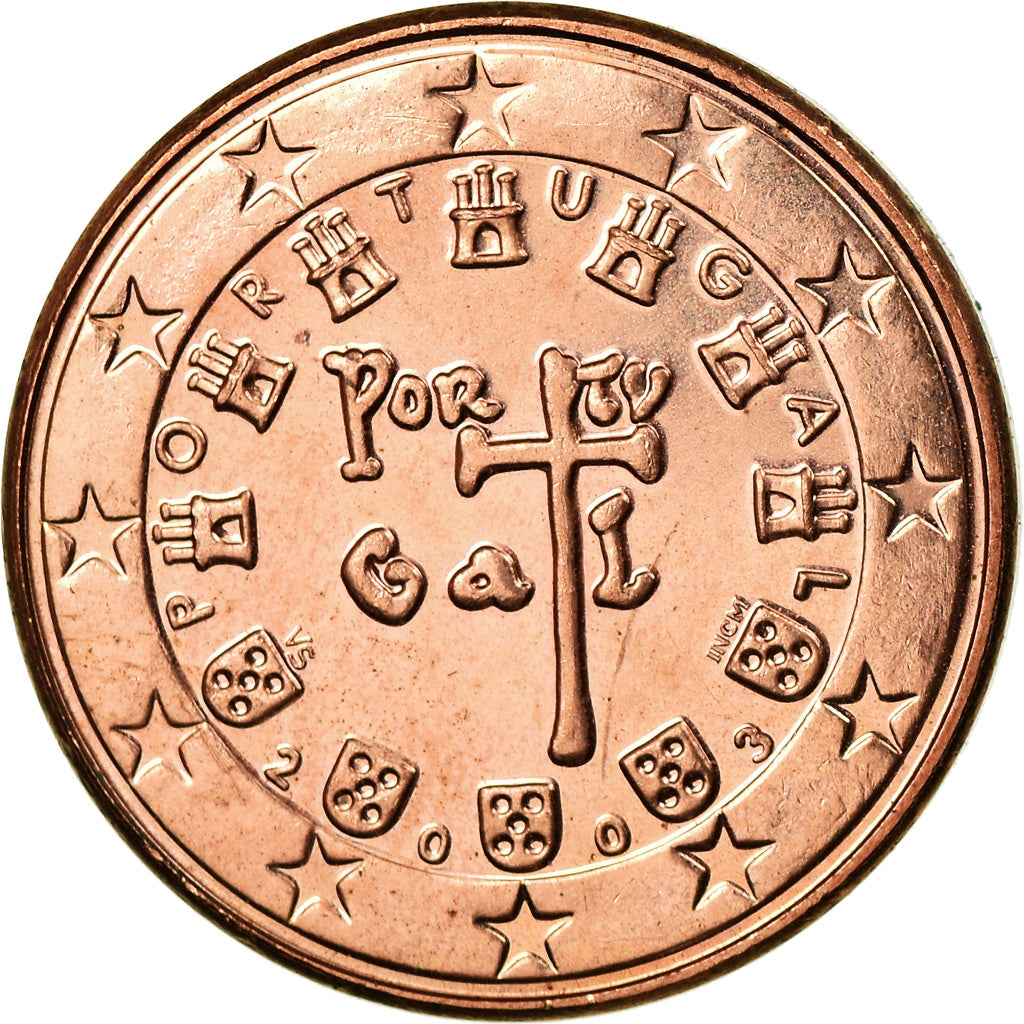 Portugal, 5 Euro Cent, 2003, MS(63), Copper Plated Steel, KM:742
