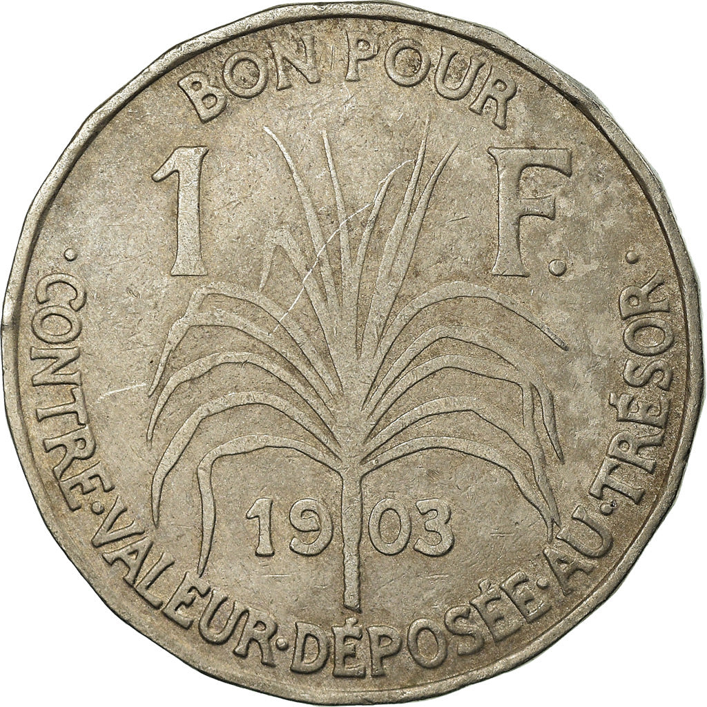 Coin, Guadeloupe, Franc, 1903, EF(40-45), Copper-nickel, KM:46