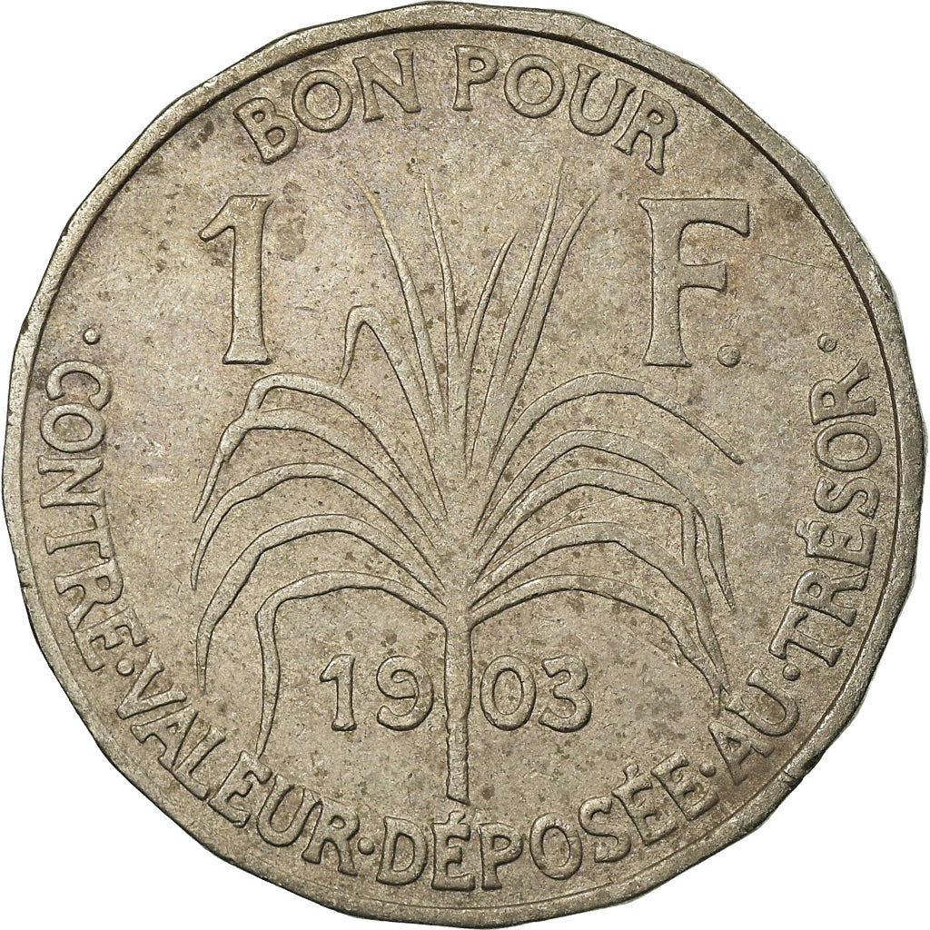 Coin, Guadeloupe, Franc, 1903, EF(40-45), Copper-nickel, KM:46
