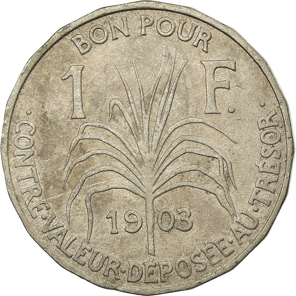 Coin, Guadeloupe, Franc, 1903, EF(40-45), Copper-nickel, KM:46