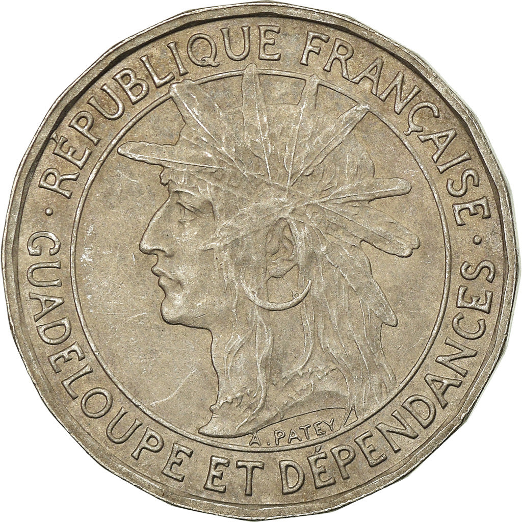 Moneta, Guadalupe, Franc, 1921, BB, Rame-nichel, KM:46