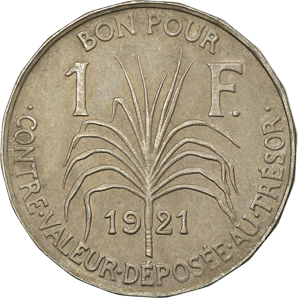 Moneta, Guadalupe, Franc, 1921, BB, Rame-nichel, KM:46