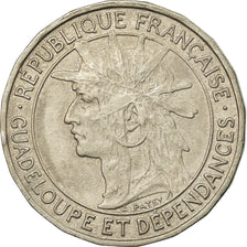 Coin, Guadeloupe, Franc, 1921, EF(40-45), Copper-nickel, KM:46