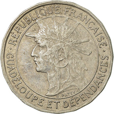 Coin, Guadeloupe, Franc, 1921, EF(40-45), Copper-nickel, KM:46