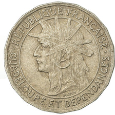 Coin, Guadeloupe, 50 Centimes, 1921, EF(40-45), Copper-nickel, KM:45