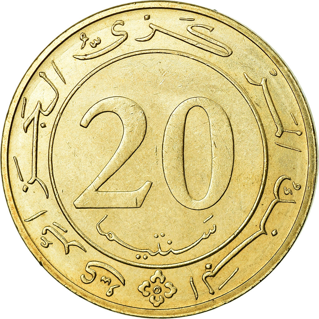 Coin, Algeria, 20 Centimes, 1987, Paris, EF(40-45), Aluminum-Bronze, KM:118