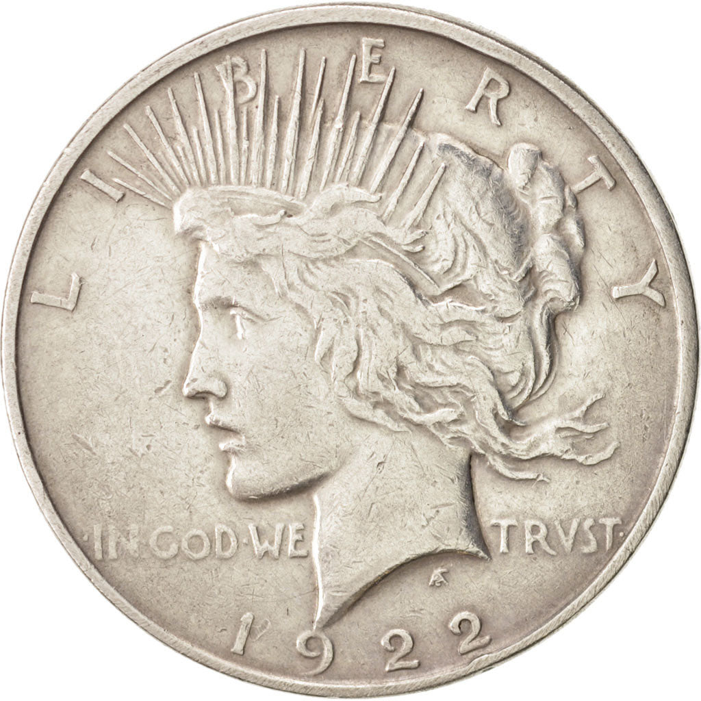 United States, Peace Dollar, Dollar, 1922, U.S. Mint, Denver, EF(40-45), Silv...