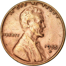 Coin, United States, Lincoln Cent, Cent, 1955, U.S. Mint, Denver, EF(40-45)