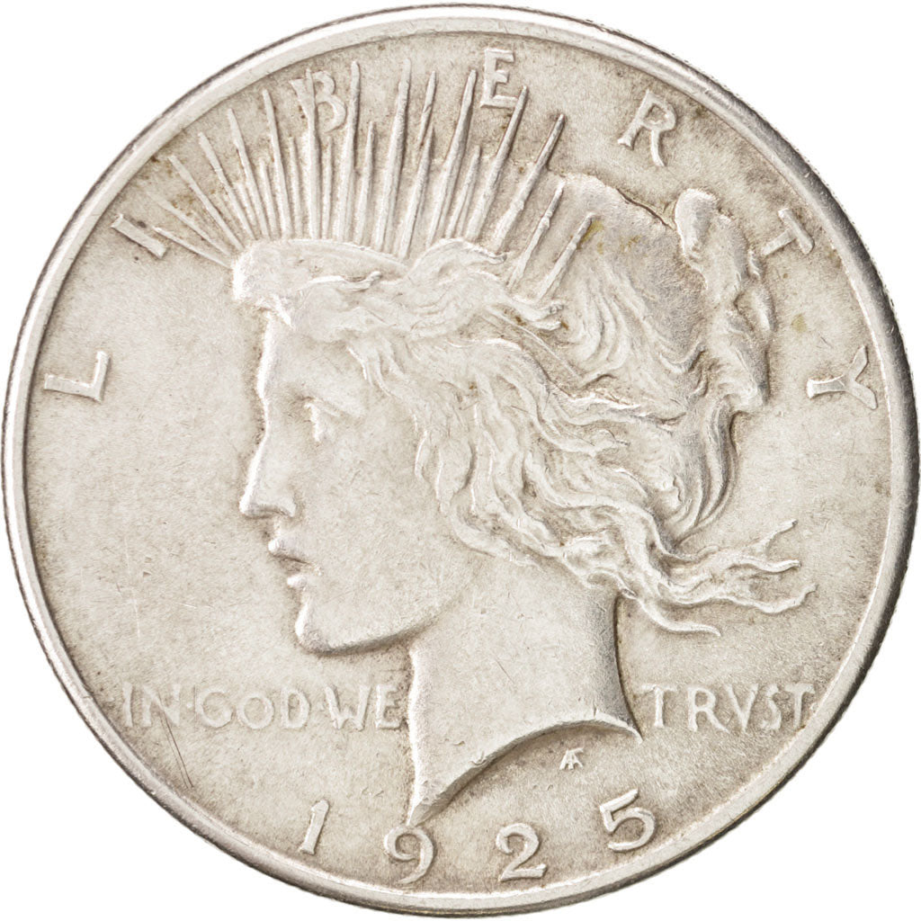États-Unis, Peace Dollar, Dollar, 1925, U.S. Mint, Philadelphia, TTB, Argent...