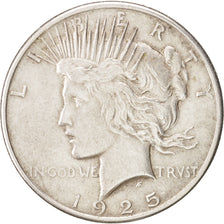 États-Unis, Peace Dollar, Dollar, 1925, U.S. Mint, Philadelphia, TTB, Argent...