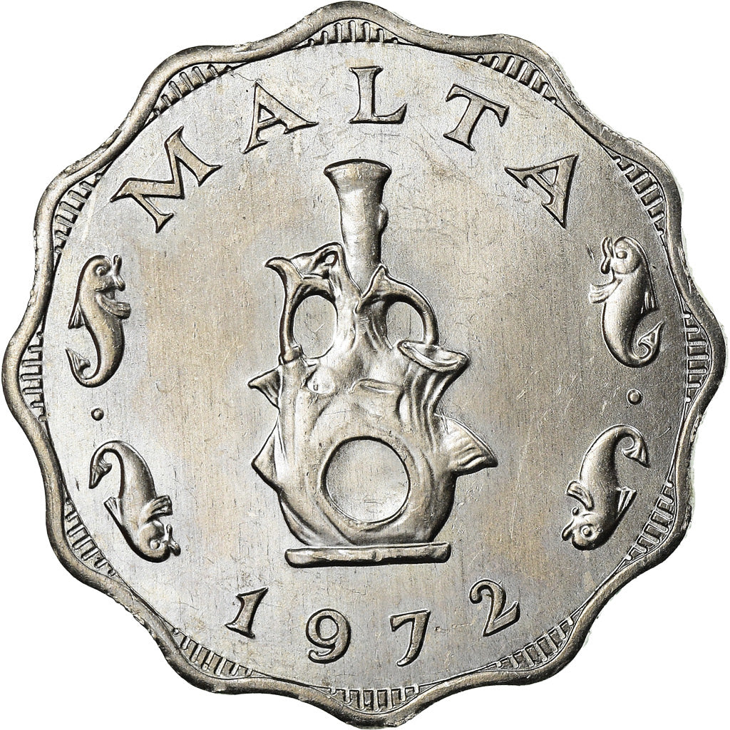 Coin, Malta, 5 Mils, 1972, British Royal Mint, AU(55-58), Aluminum, KM:7