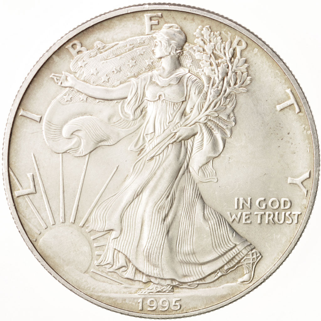 United States, Dollar, 1995, U.S. Mint, Philadelphia, MS(60-62), Silver, KM:273