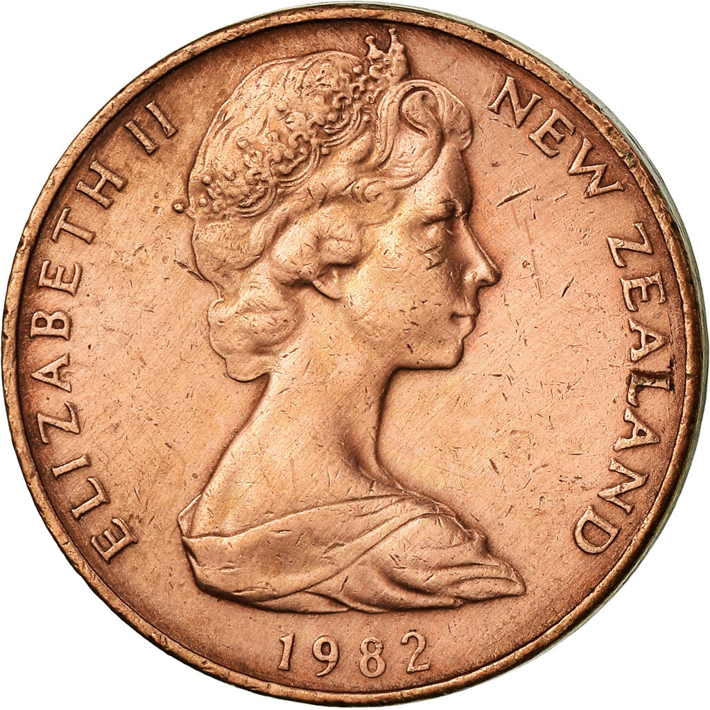 Moneta, Nuova Zelanda, Elizabeth II, 2 Cents, 1982, BB, Bronzo, KM:32.1