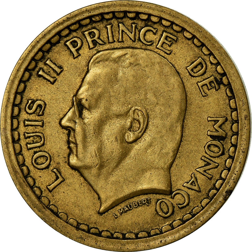 Moneda, Mónaco, Louis II, Franc, 1943, EBC, Aluminio - bronce, KM:120A