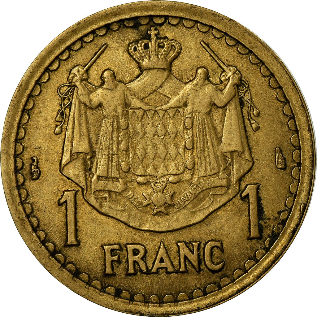Moneda, Mónaco, Louis II, Franc, 1943, EBC, Aluminio - bronce, KM:120A