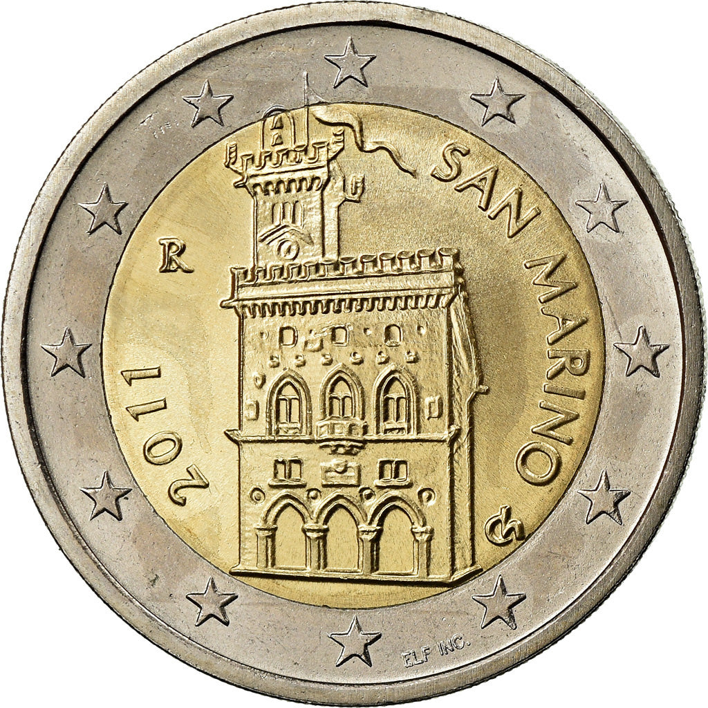 San Marino, 2 Euro, 2011, AU(55-58), Bi-Metallic, KM:486