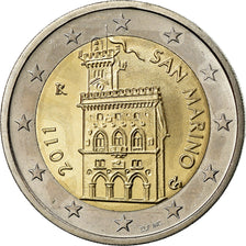 San Marino, 2 Euro, 2011, AU(55-58), Bimetálico, KM:486