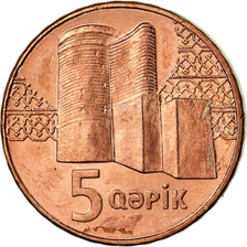 Monnaie, Azerbaïdjan, 5 Qapik, Undated (2006), SUP, Copper Plated Steel, KM:41